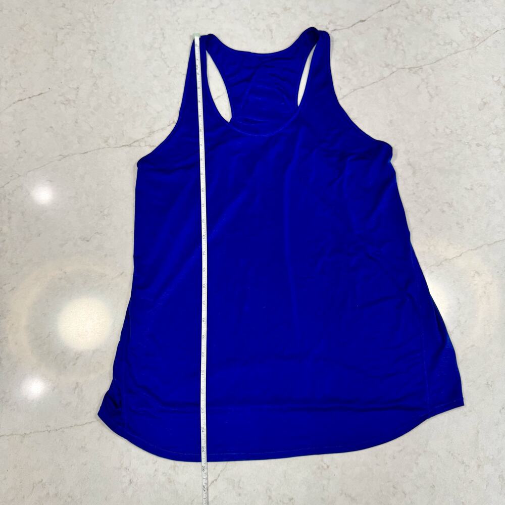 Lululemon Essential Tank Pleated Racerback Cobalt Blue Larkspur S/M Yoga Run Top - Picture 6 of 13